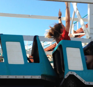 Chris Healy Riding Coaster