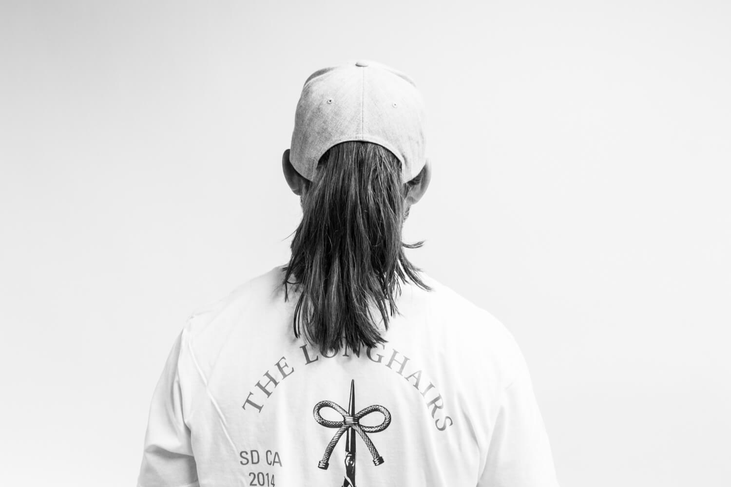 Back view of The Horsetail hat style.