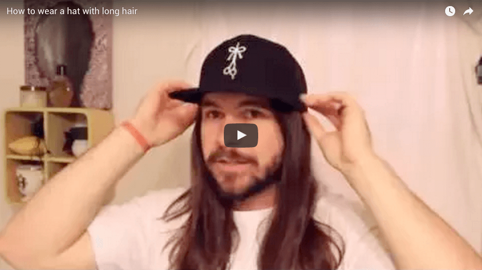 Wearing long hair with a hat