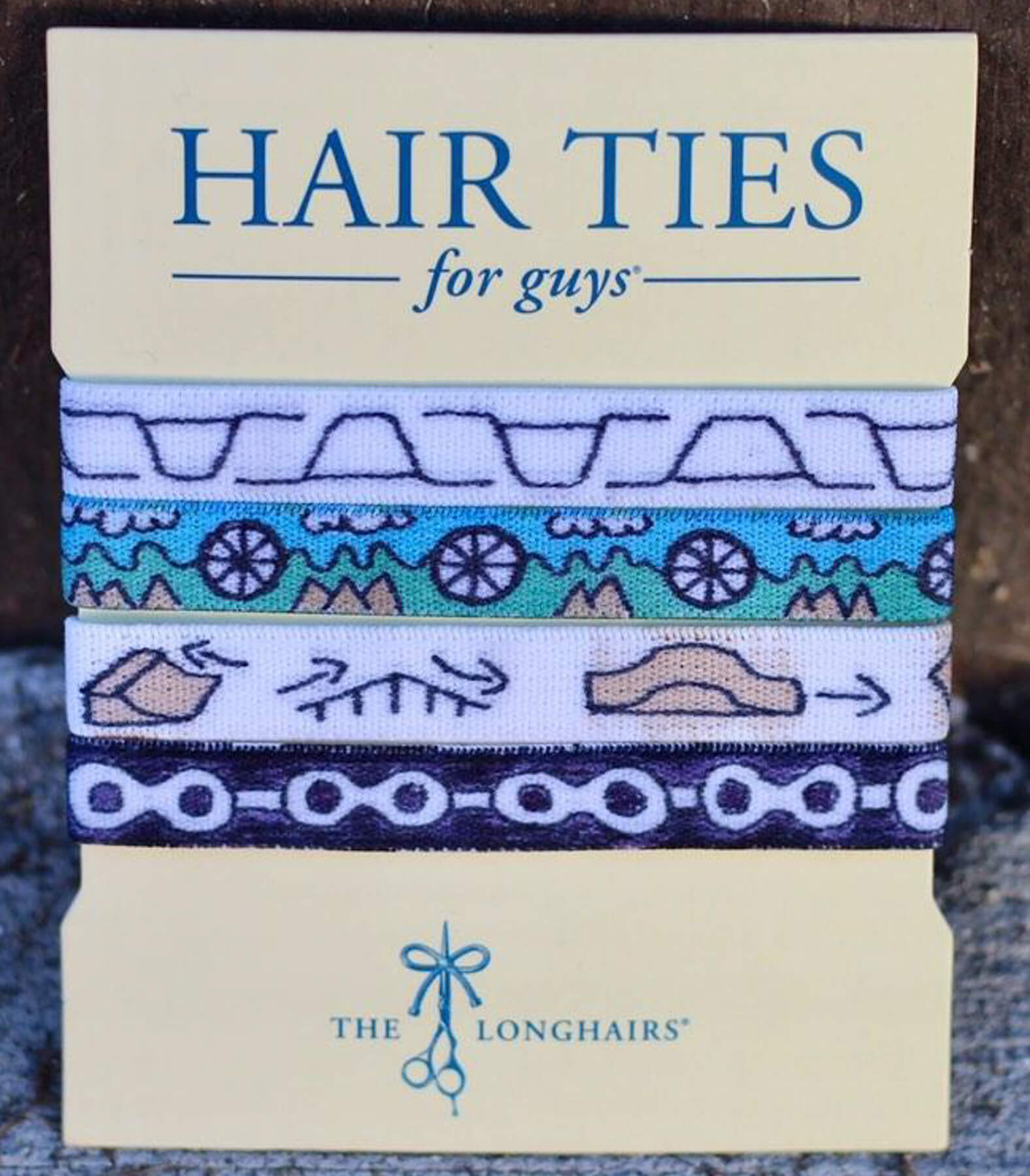 Custom BMX Themed Hair Ties