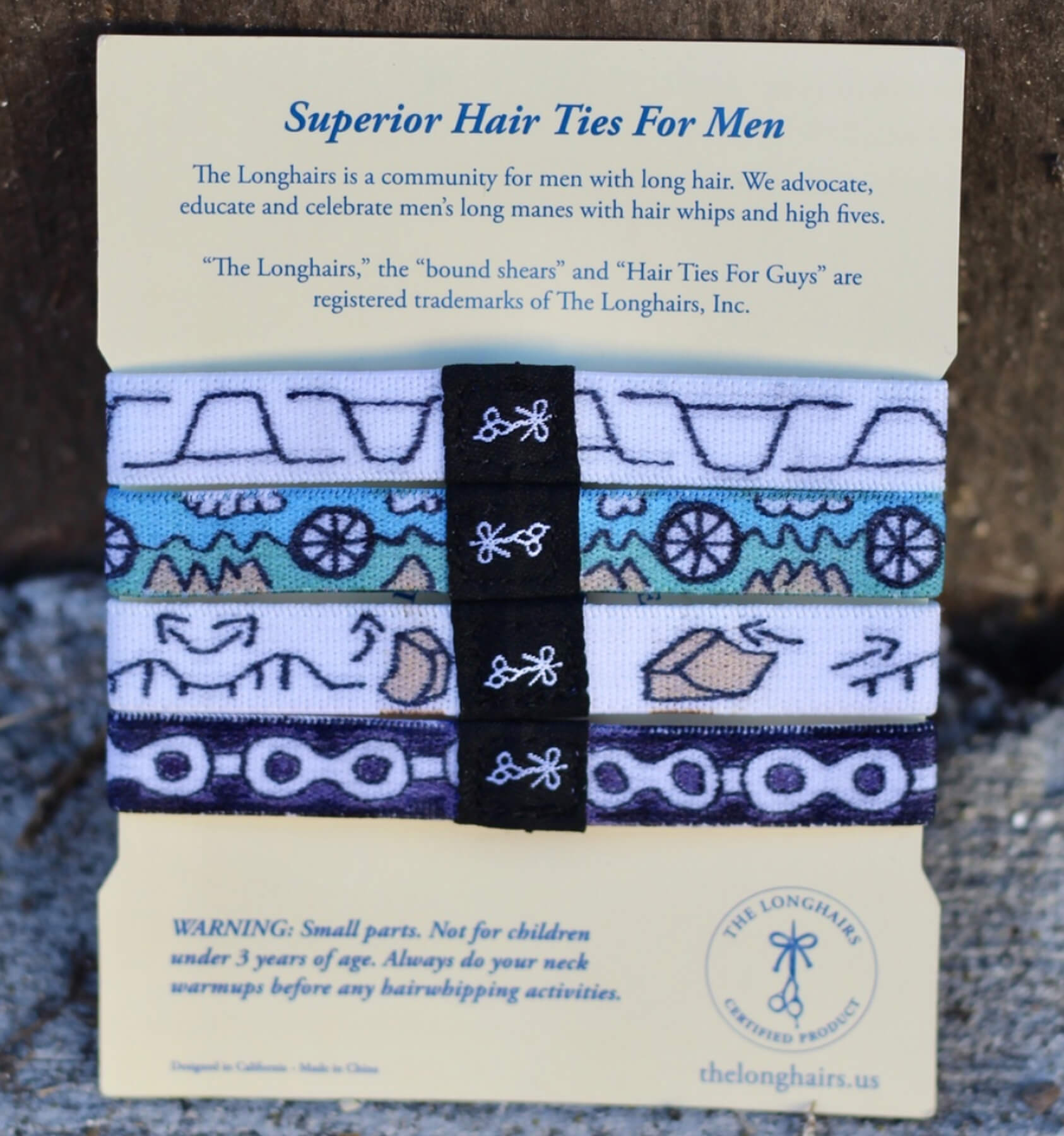 Custom BMX Themed Hair Ties
