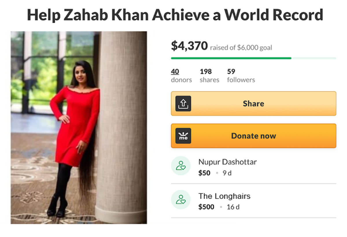 Zahab Khan's GoFundMe