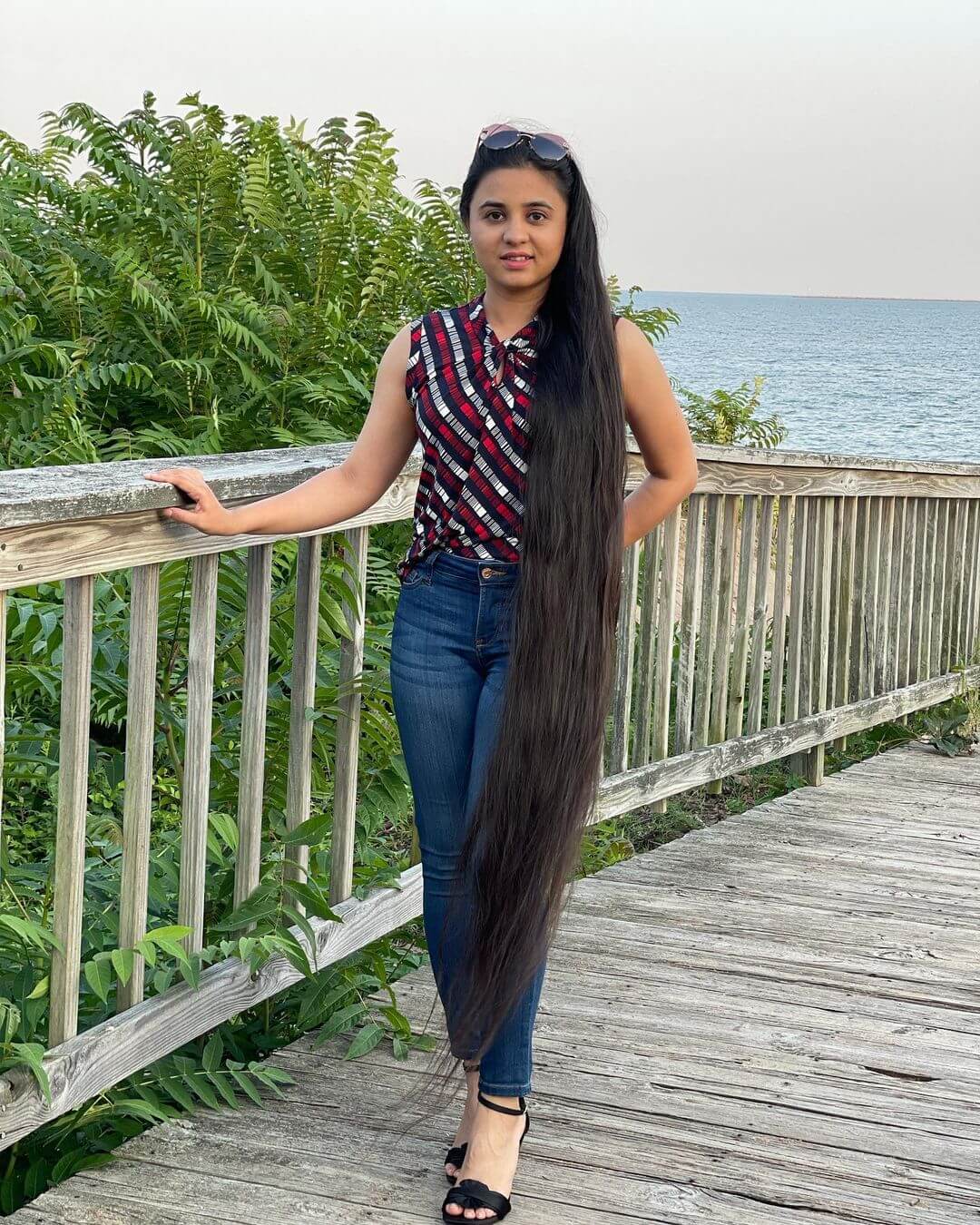 Zahab Khan showing off her incredible hair length