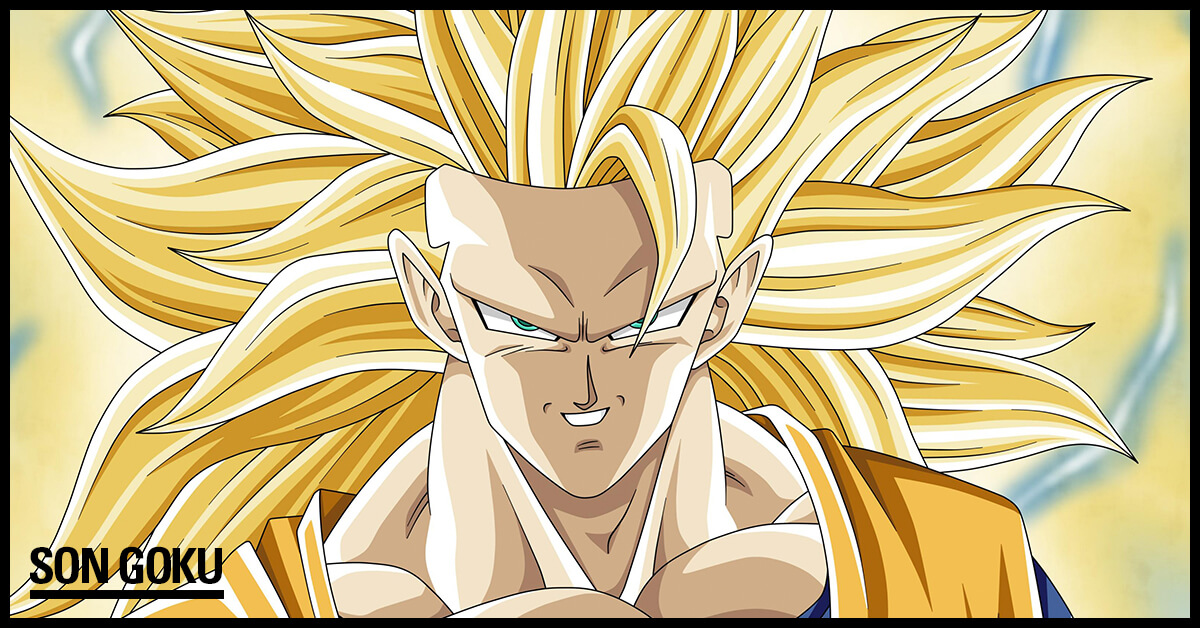 Close up of son goku massive mane