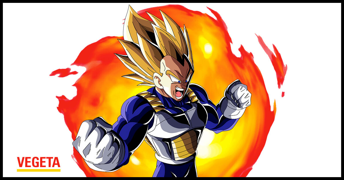 Vegeta powering up and his hair changing color, featured in anime hairstyles