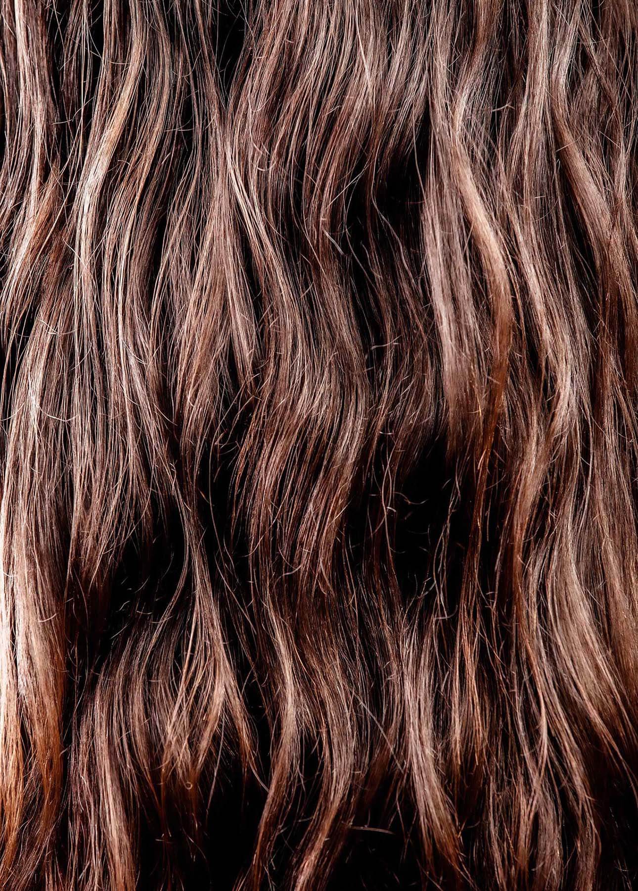 Close up of hair strands. They look fantastic.