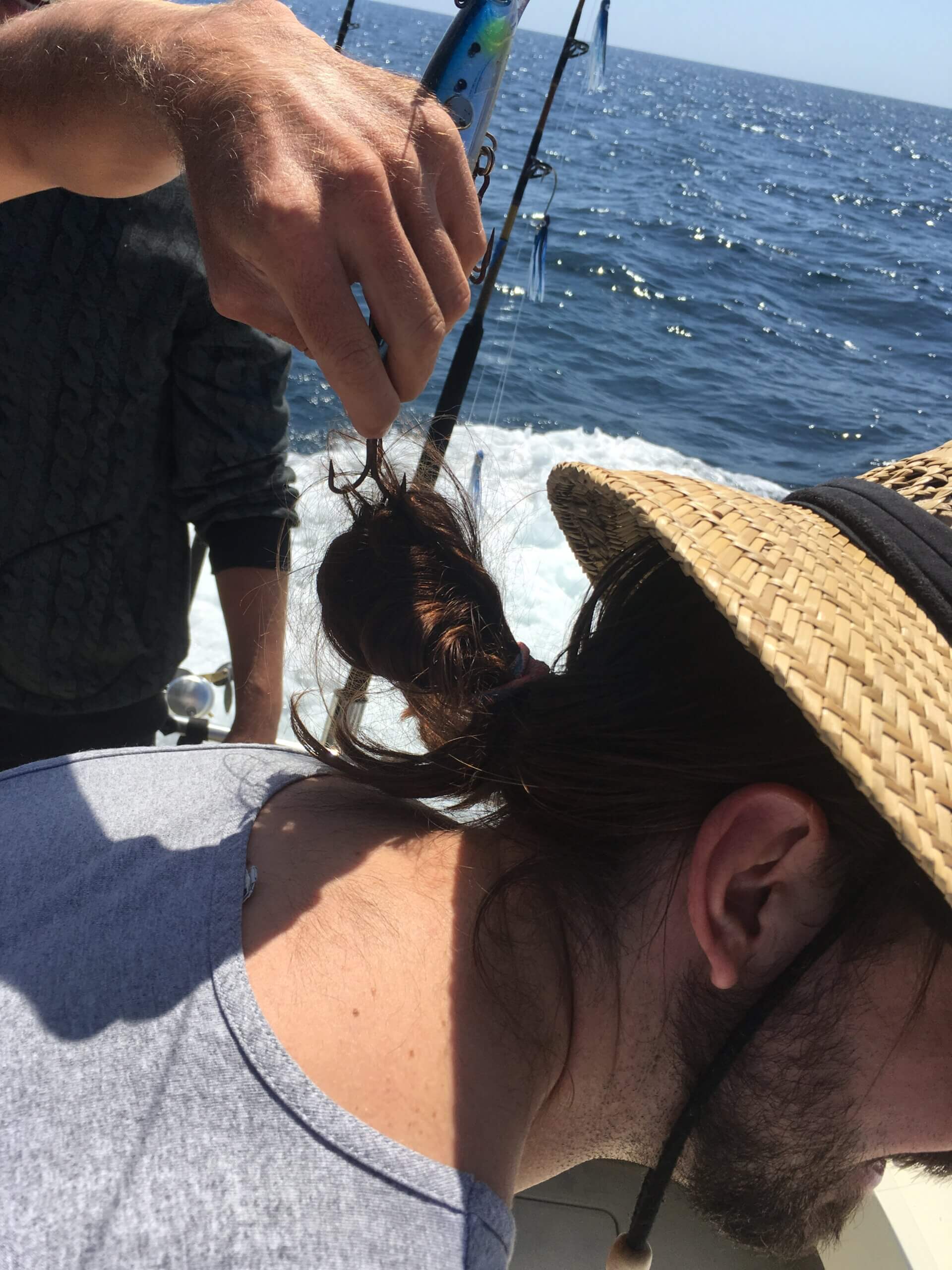El Moreno with a Fish hook in his hair