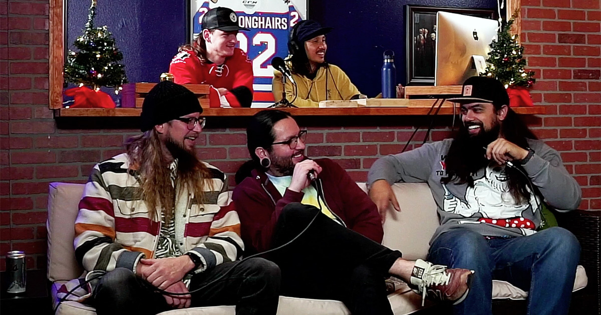 El Sicario, El Gnarstavo, Elefante, El Travieso and El Garvinski in the lounge ending the year with a final podcast