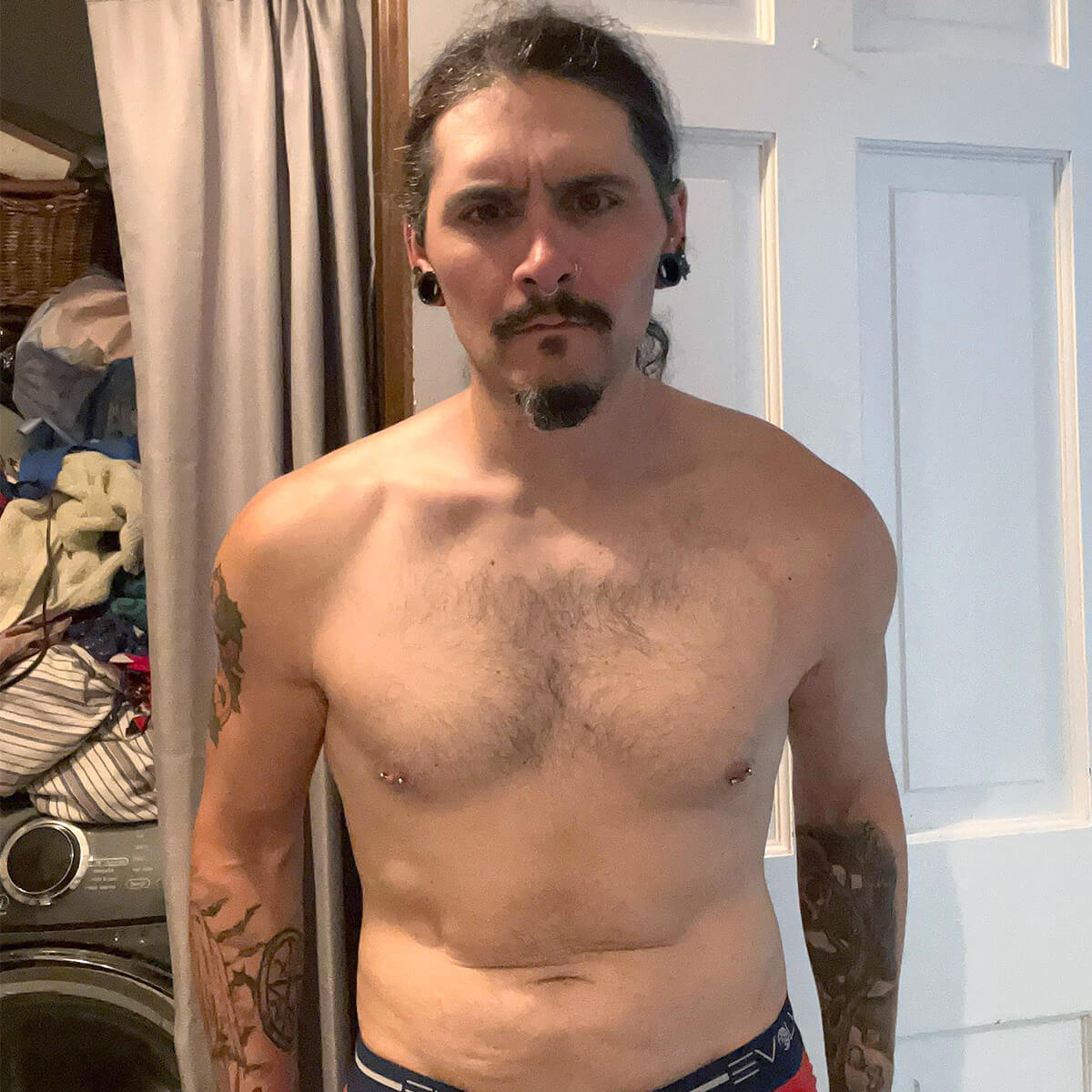 Danny with some serious weight loss progress during the tranformation.