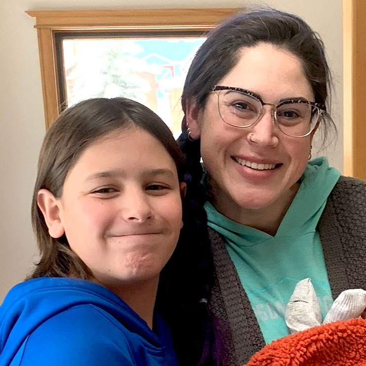 Luke posing with his mom