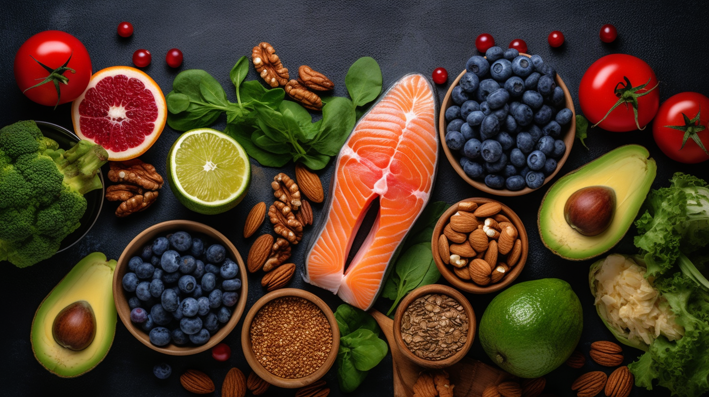 foods for awkward stage hair: fish, avocado, citrus fruits and nuts.