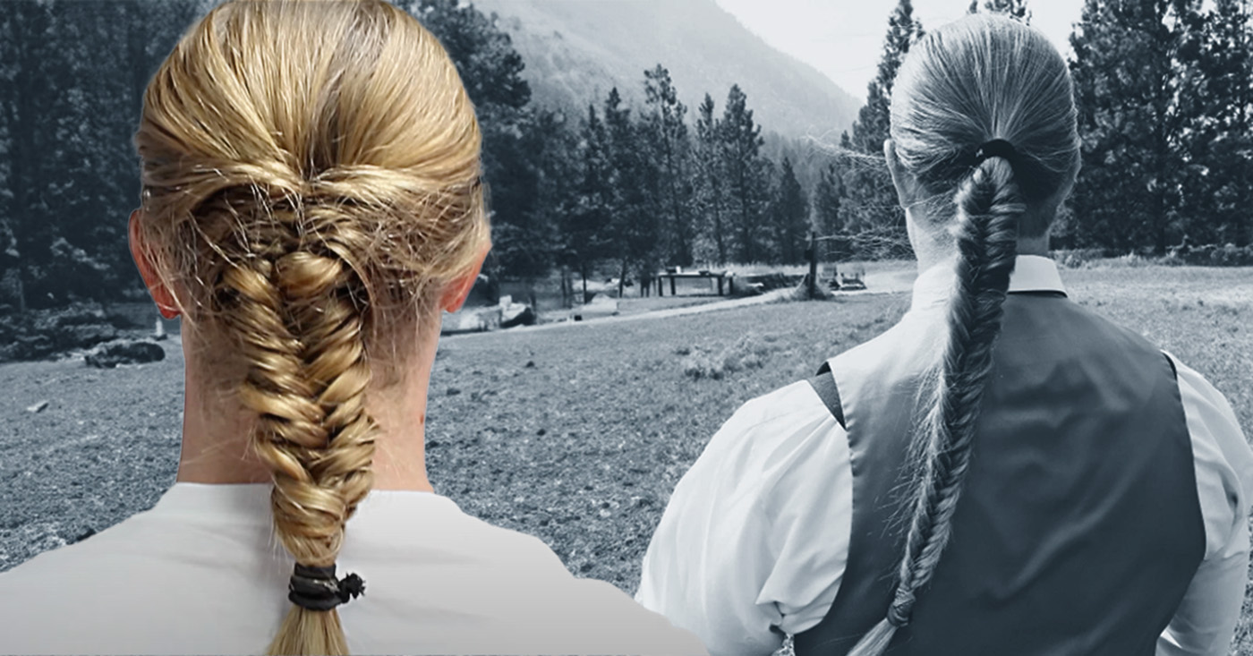 Fishtail braid for men with long hair