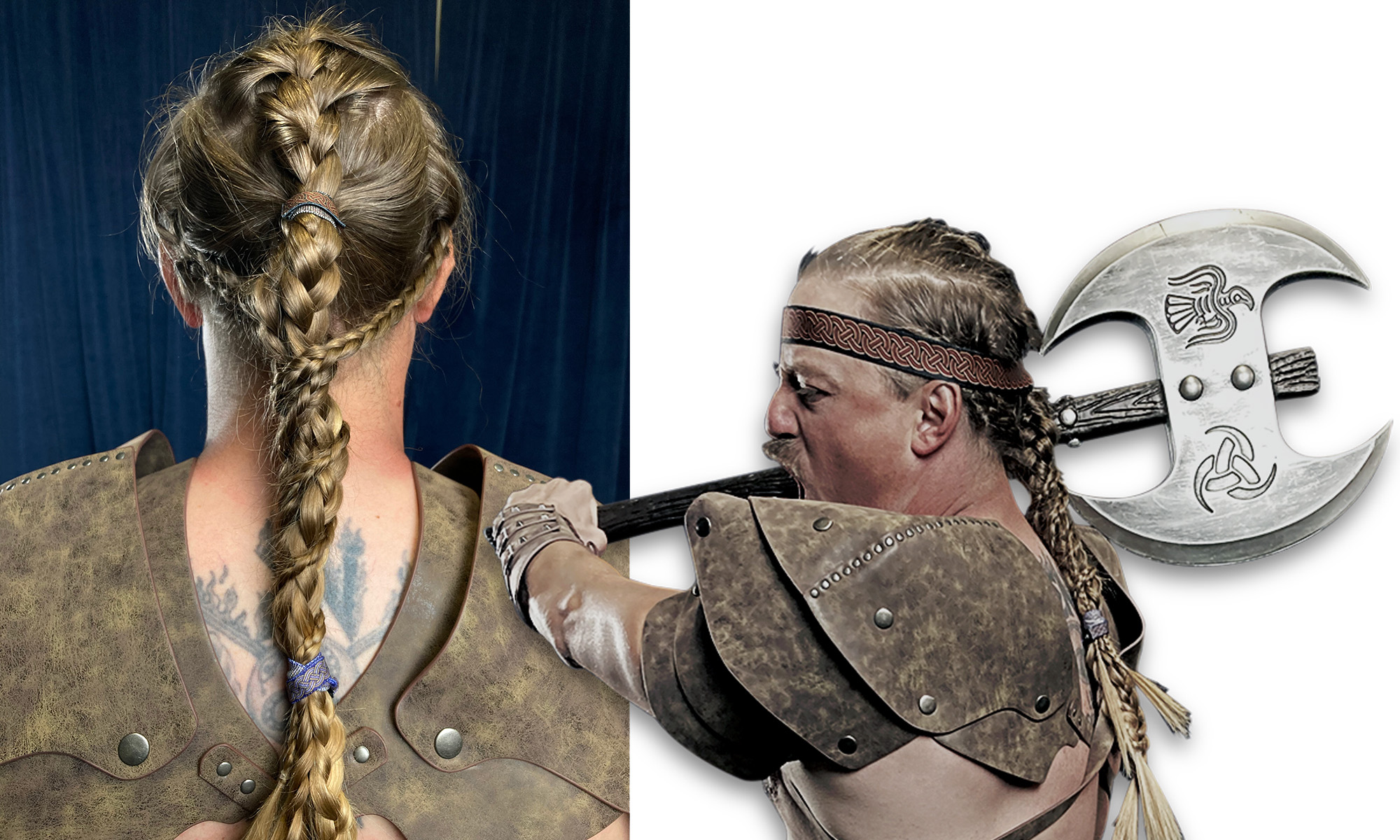 Viking style braids - Long hairstyles for men