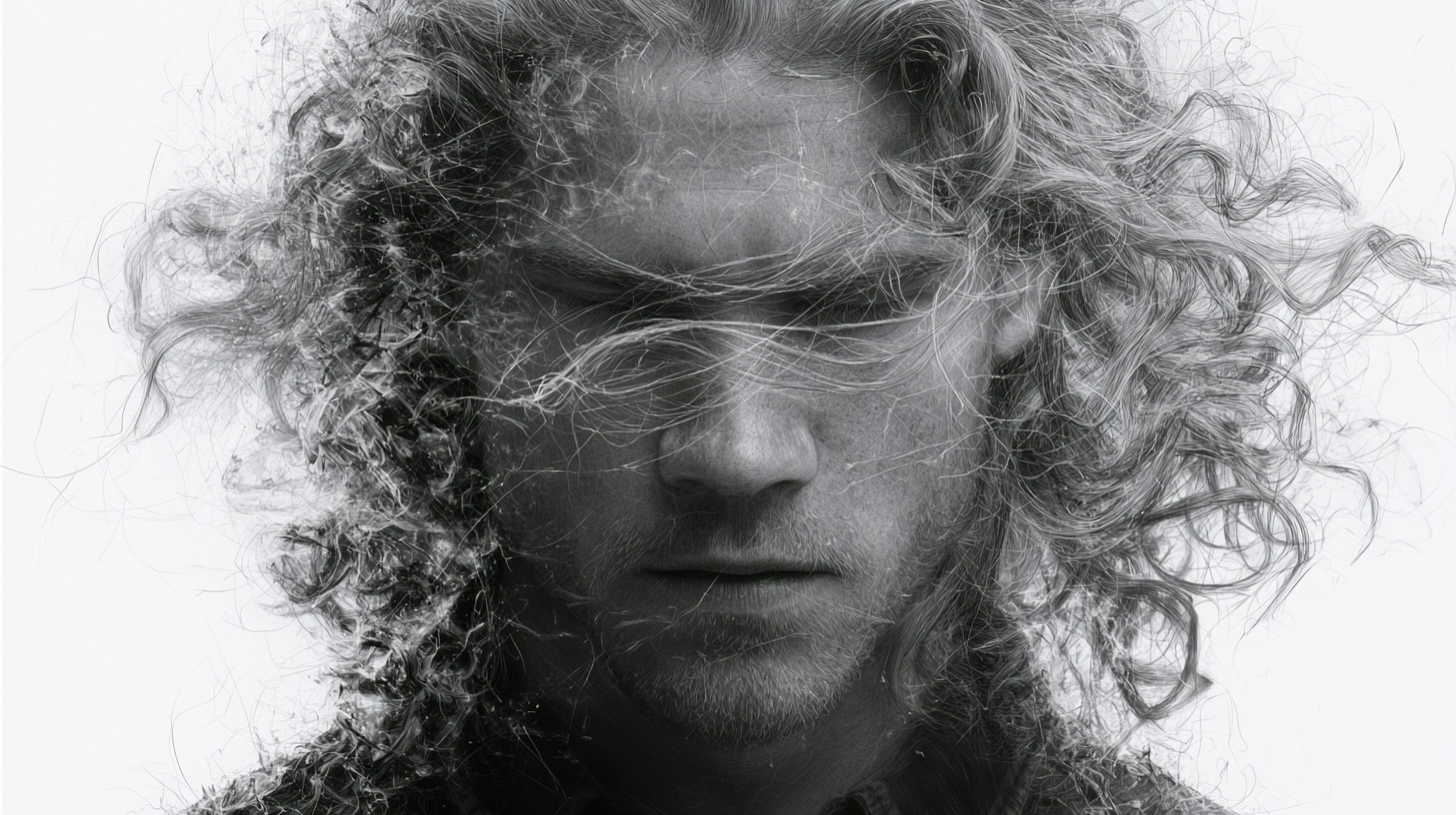 A man with long hair with his eyes closed, featured in a guide to emotional IQ for men.